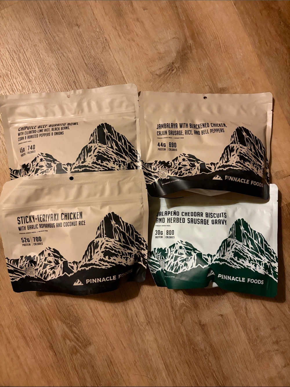 4 dehydrated backpacking camp meals ultralight pinnacle foods new